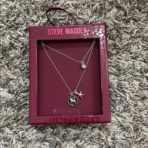 Steve Madden Gold Zodiac Aries Pendant Necklace Set NWT